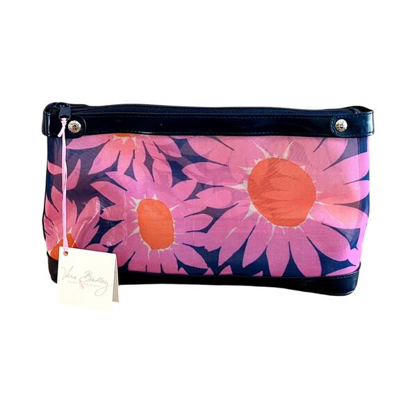New with Tags Vera Bradley Loves Me Cosmetic Bag 12" Long - Picture 11 of 12